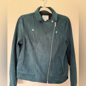 Old Navy Women's Teal Suede Jacket